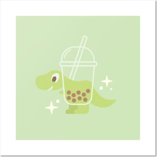 Bubble Tea Rex Posters and Art